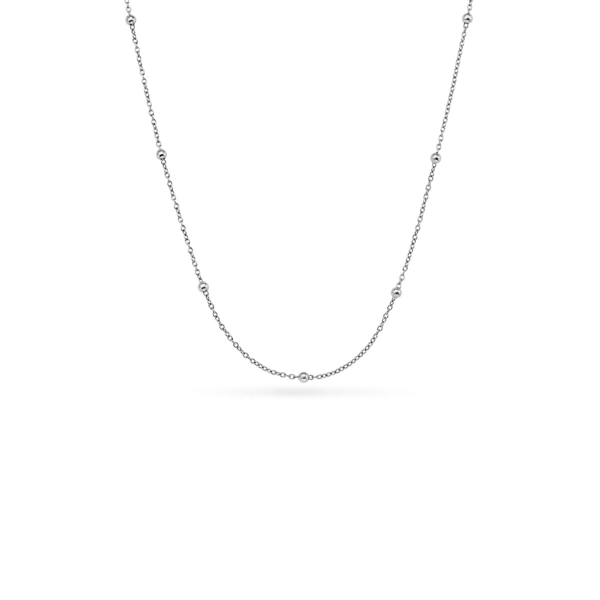 Layering Fine Chain Necklace 14-16 in (Silver) - Sterling Silver