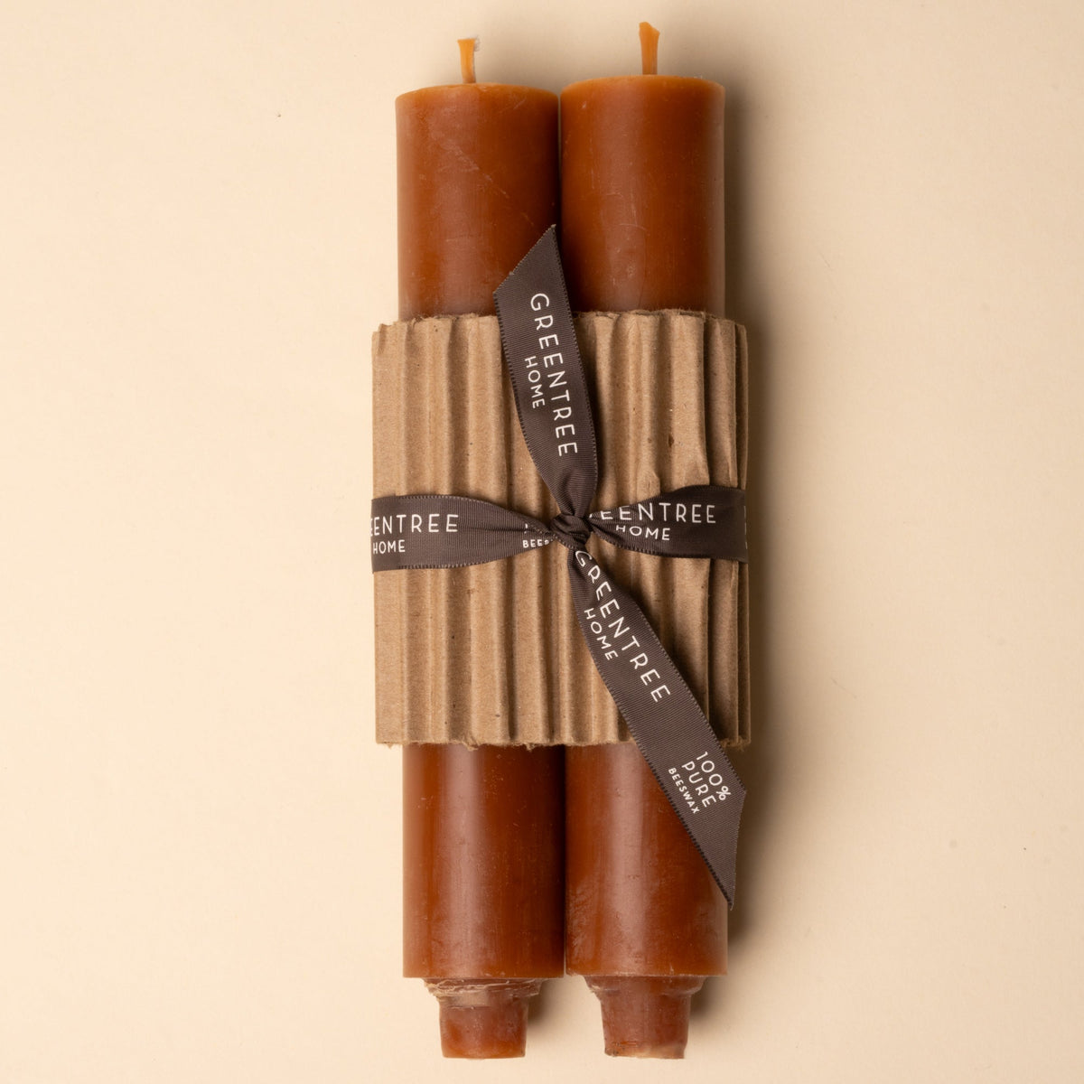 Beeswax Column Tapers, Set of 2