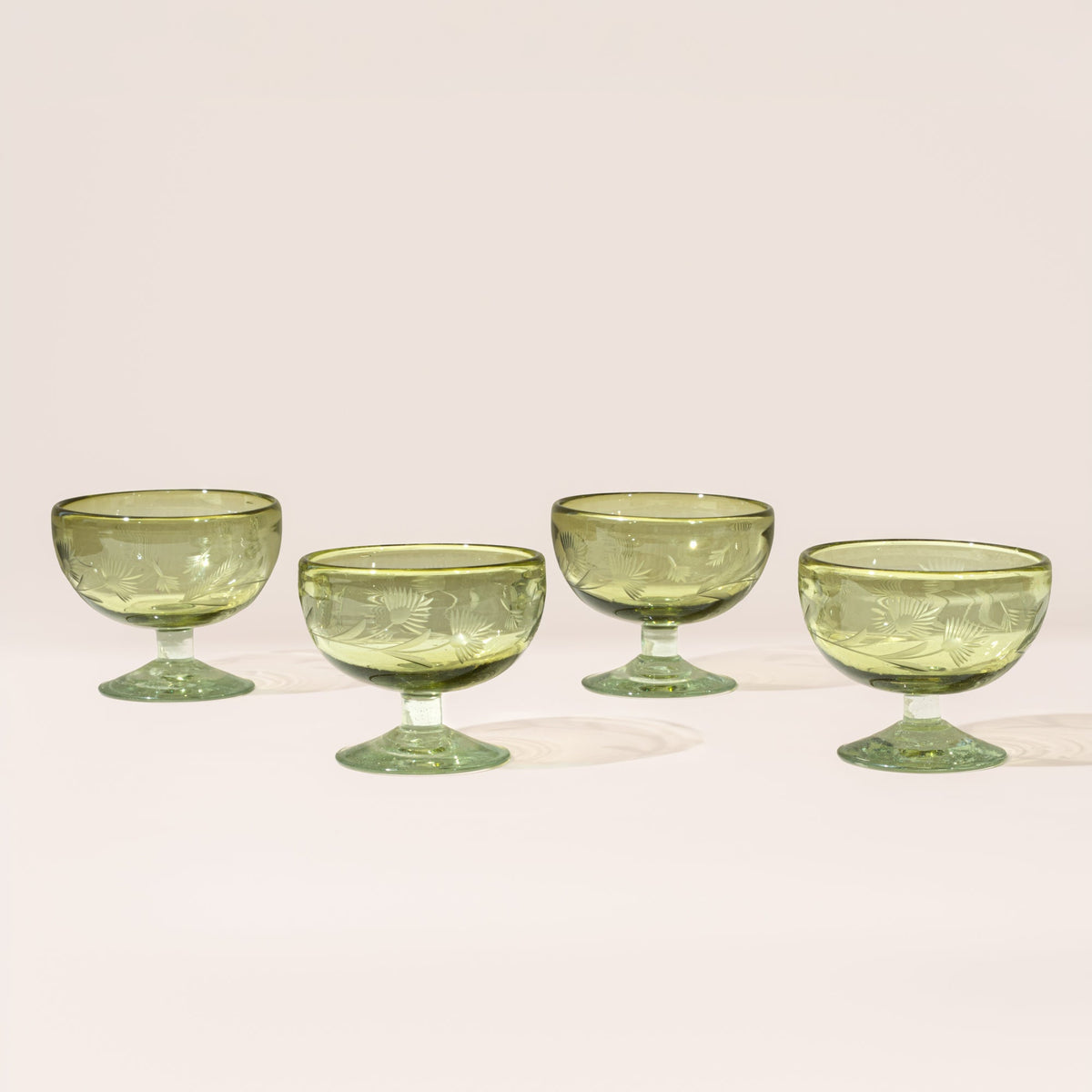 Etched Thistle Glassware