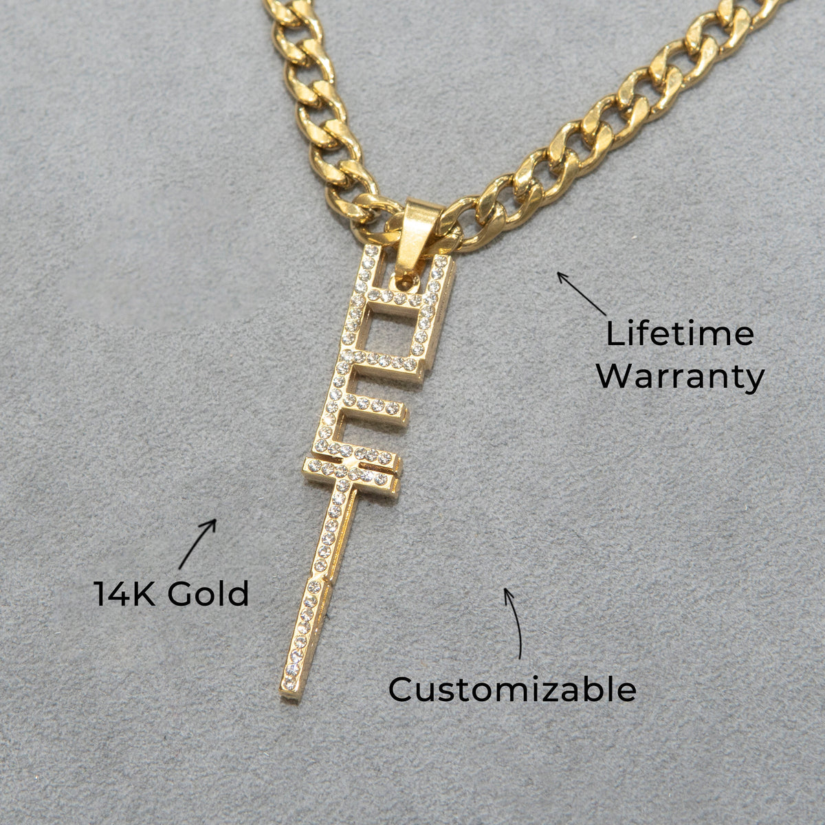 Women Jewelry - Iced Out VVS Name Necklace | Style # N21