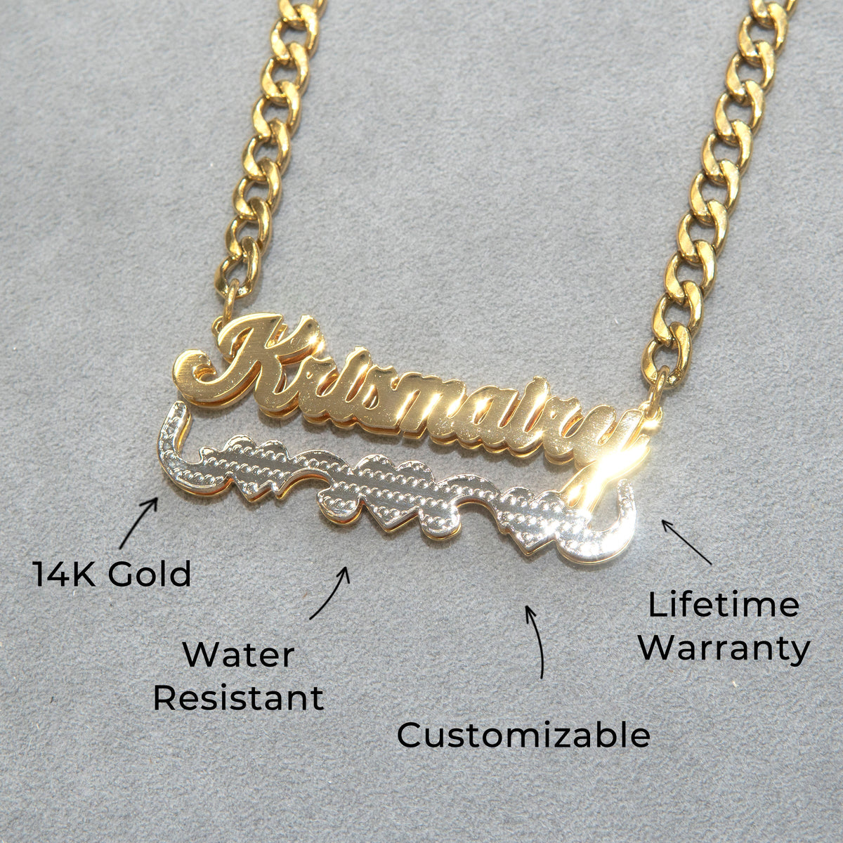 Women Jewelry - Gold Name Necklace | Style # N11