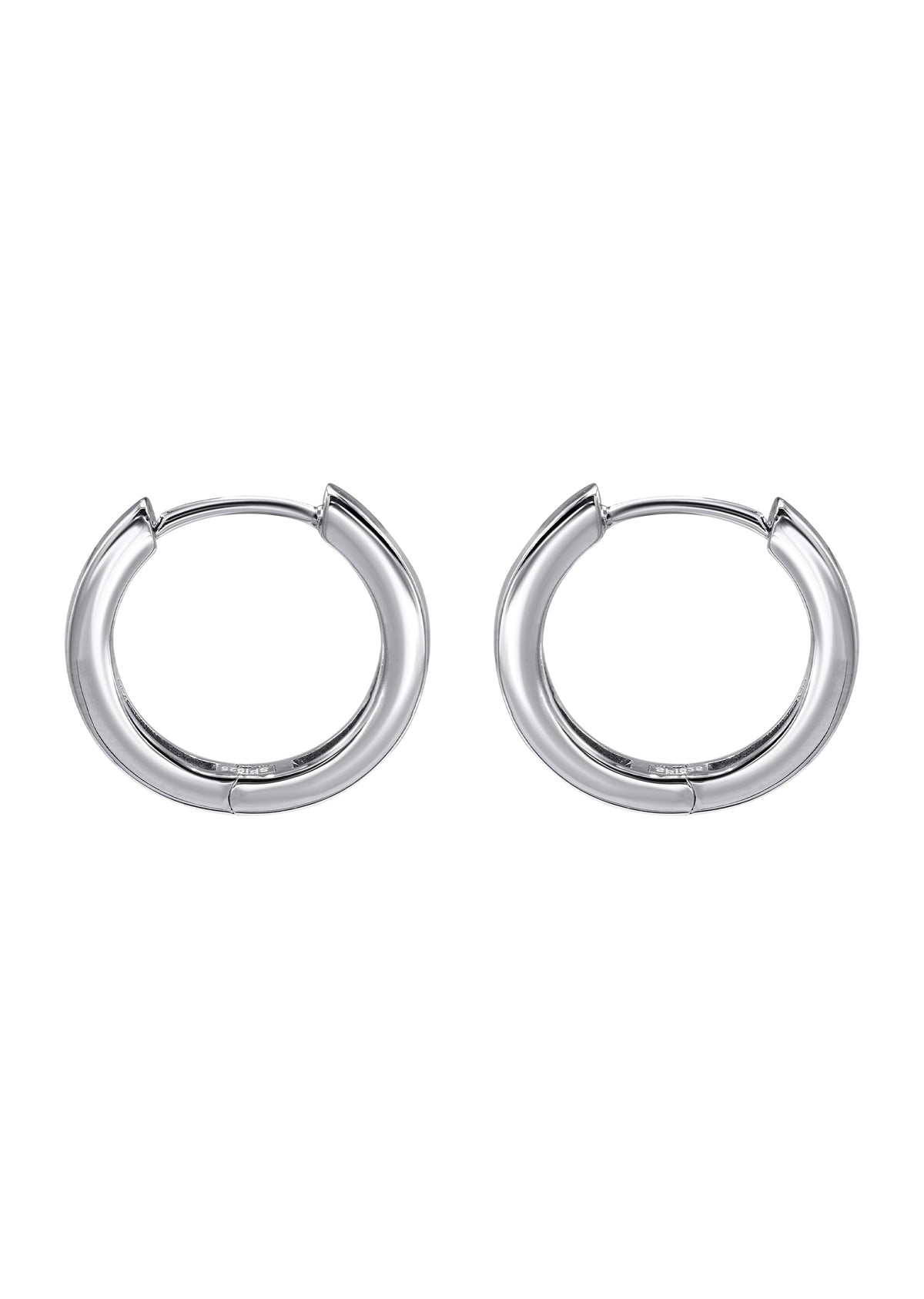 Mens Jewelry - Silver Iced Out VVS Hoop Earrings for Men | Appx. 2.6 Grams