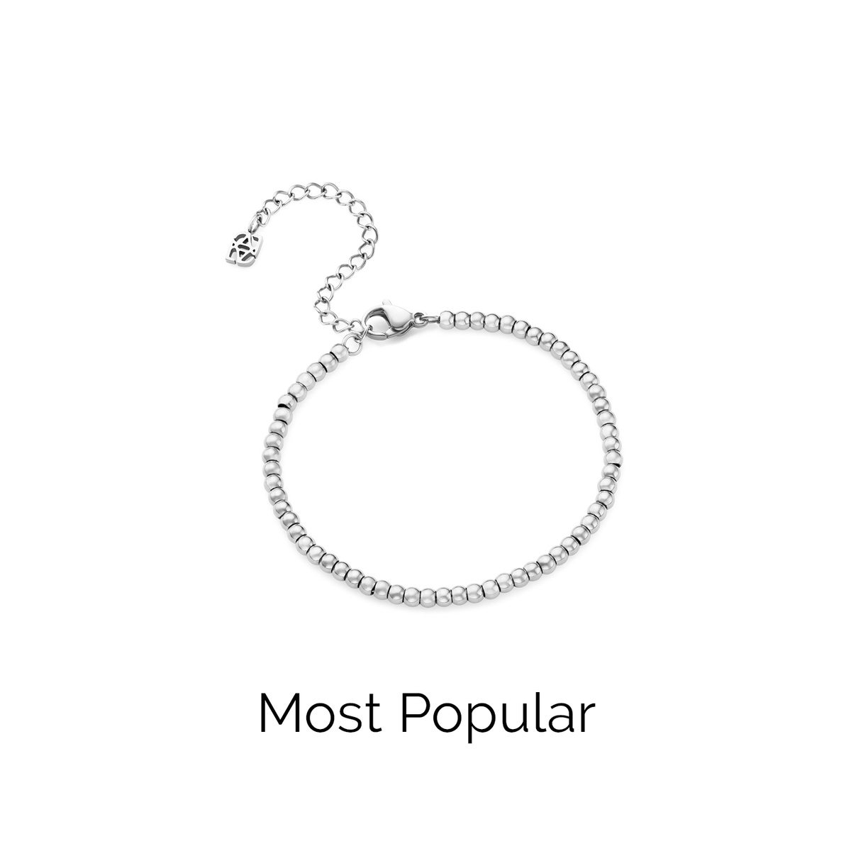 Small Beaded Bracelet (Silver)