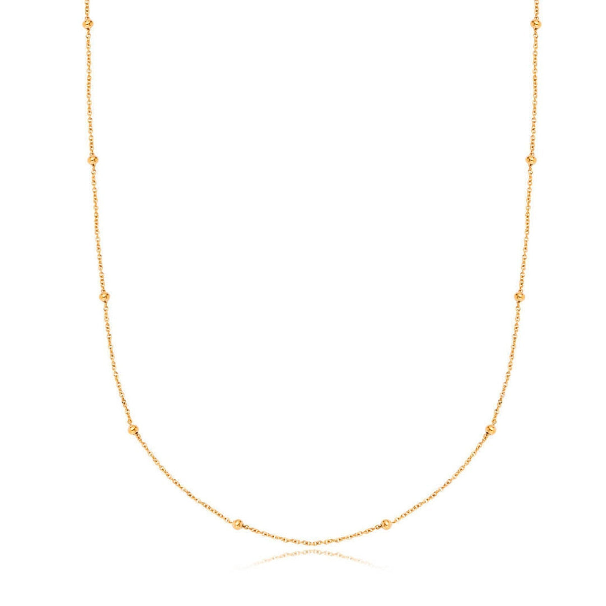 Layering Sphere Chain Necklace (Gold)