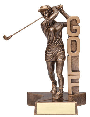Billboard Series Female Golf Resin 6-1/2 or 8-1/2 inch
