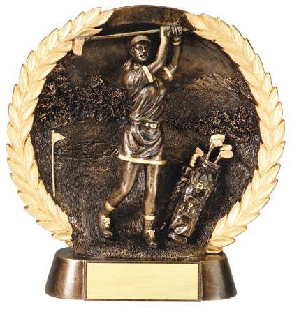Female Golf High Relief Resin Plate 7-1/2 inch