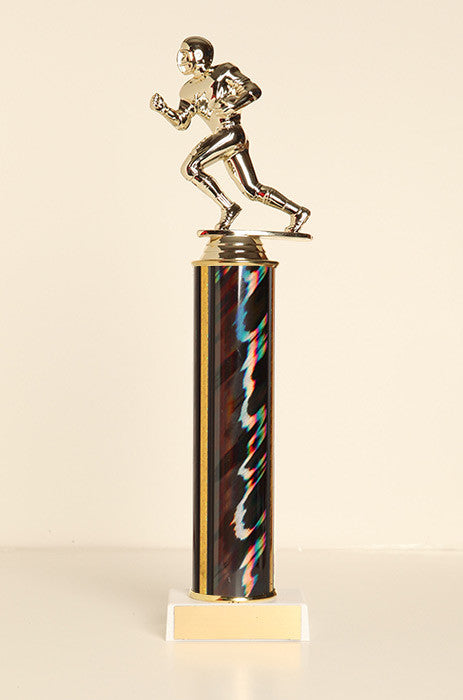 Male Football Runner Tube Trophy