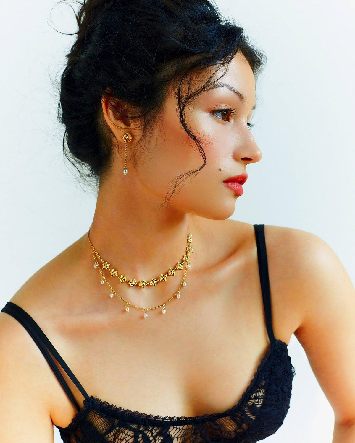 Pearl Rose Necklace