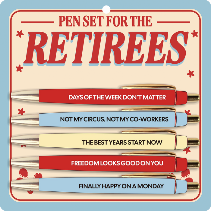 Retirees Pen Set (funny gifts, retirement gift, retirement)