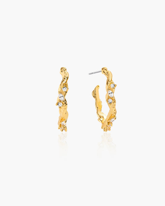 Moonlit Ivy Hoops Earrings
