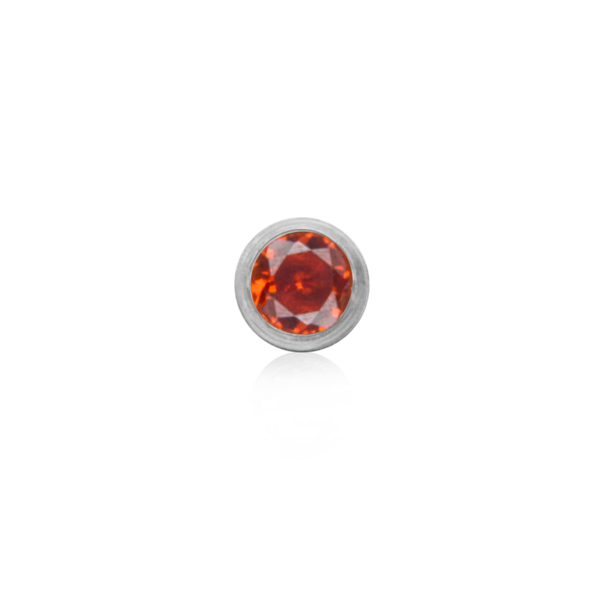 Round Birthstone Pendant (Silver)