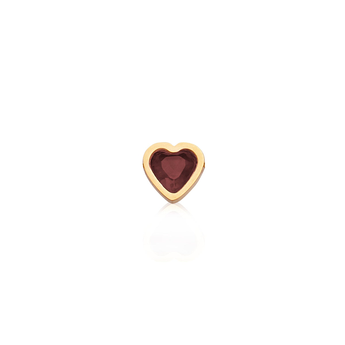 Made Mine Mini Heart Birthstone Necklace (Gold)