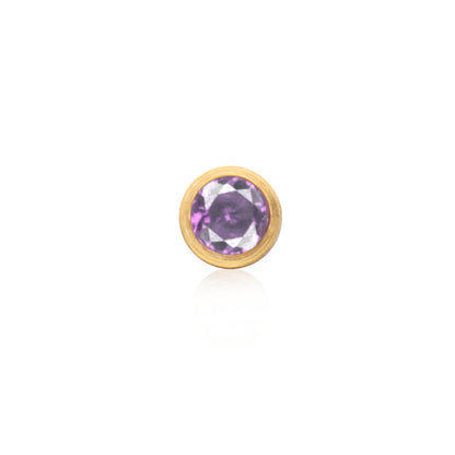 Birthstone Huggie Hoops (Gold)