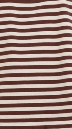 Bobby Crew Neck Tee - Chocolate Stripe