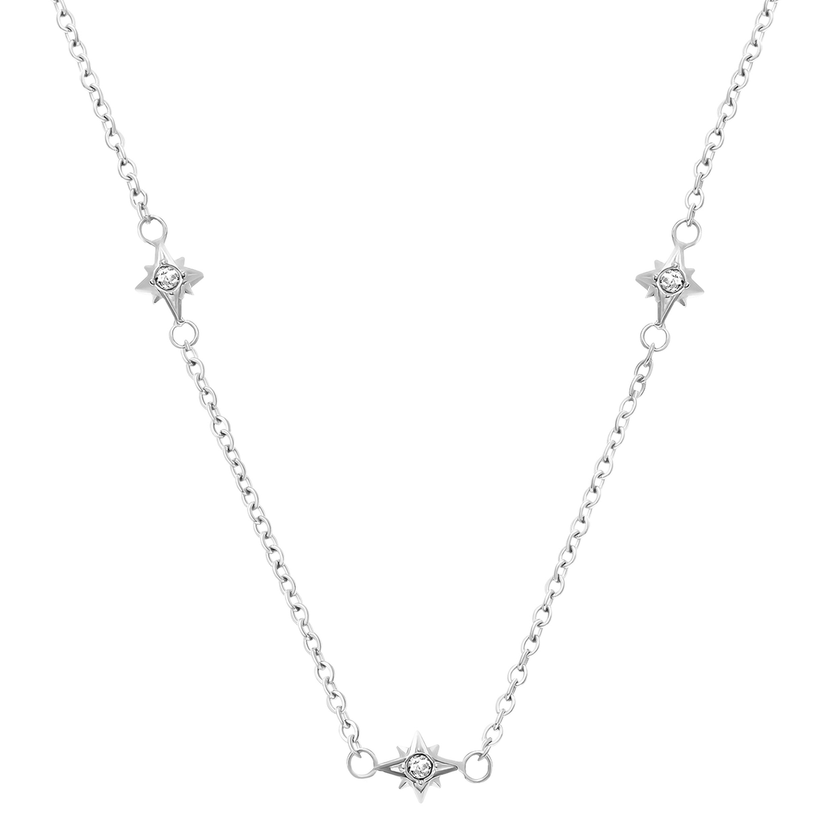 Mother of Pearl Cushion Necklace (Silver)