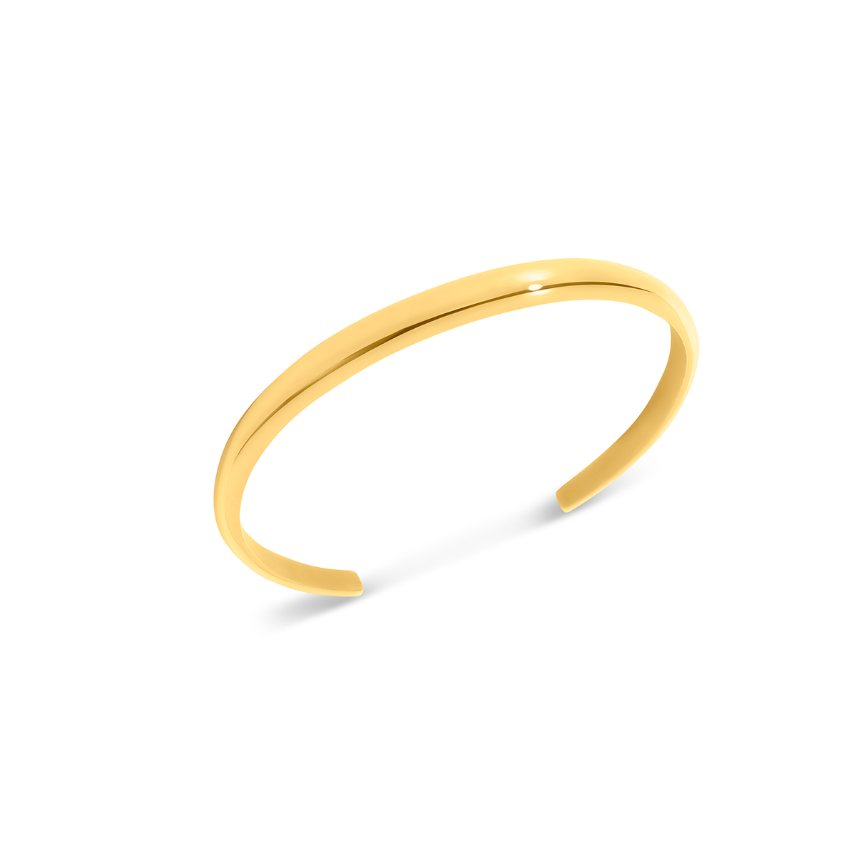 Custom Handwritten Domed Bangle (Gold)