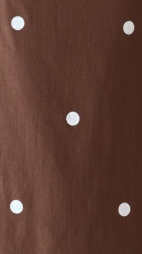 Aurra Off Shoulder Maxi Dress - Brown/White Polka