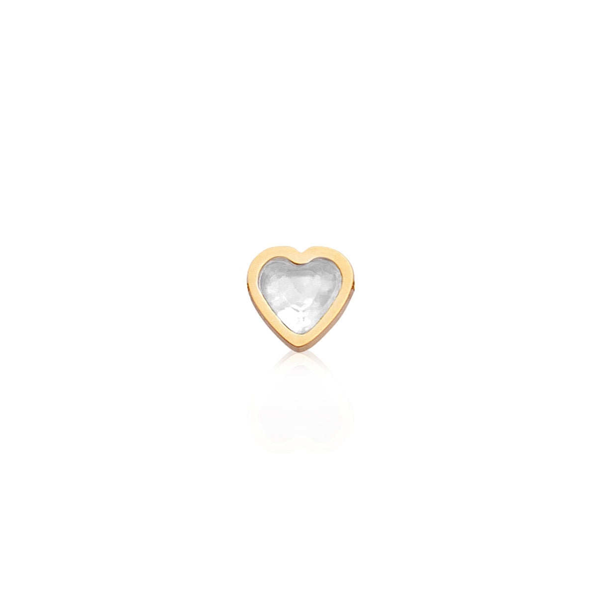 Mini Heart Birthstone Bracelet (Gold)