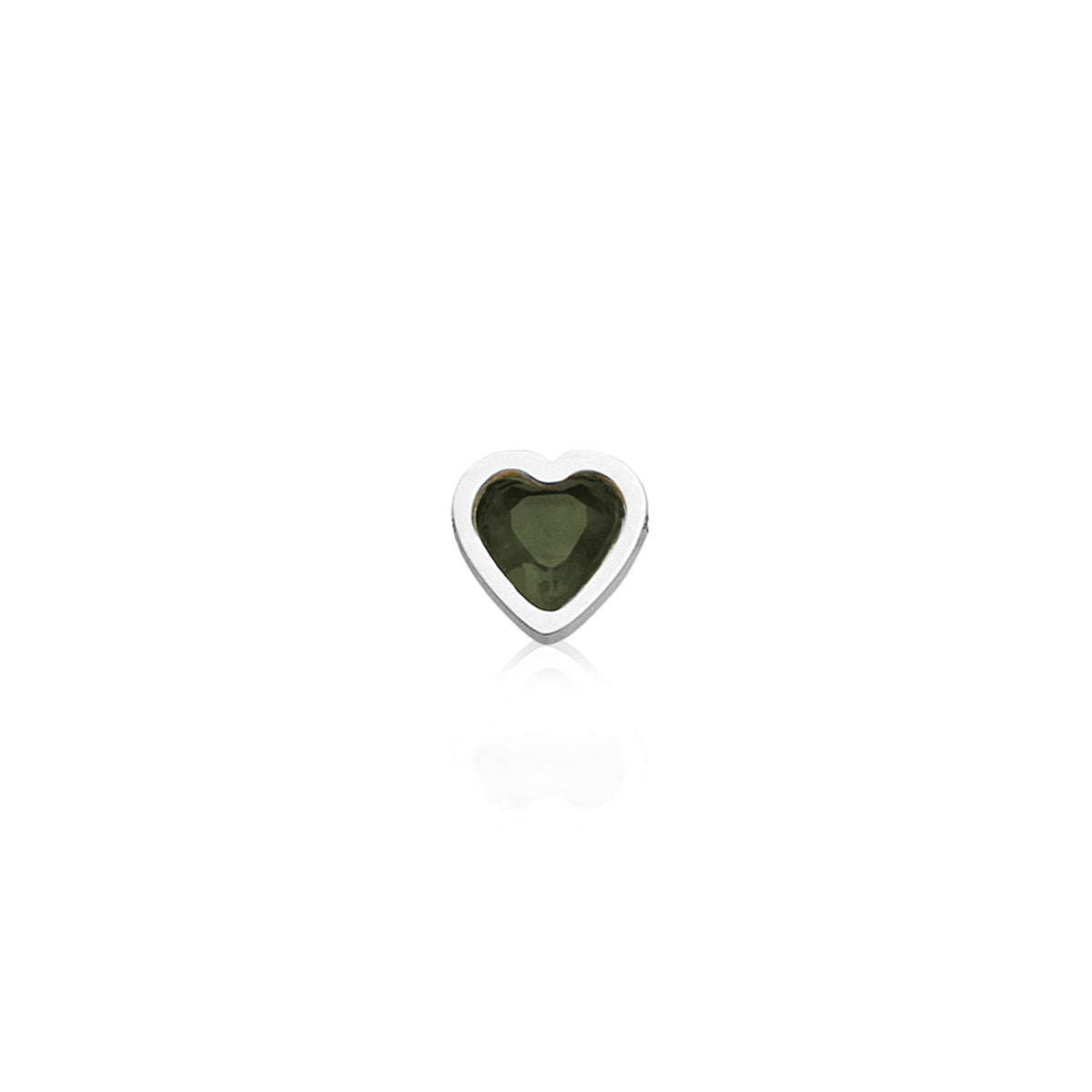 Made Mine Mini Heart Birthstone Necklace (Silver)