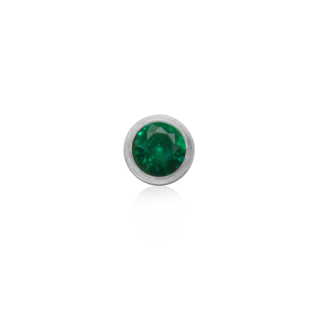 Double Initial Icon - Birthstone (Silver)