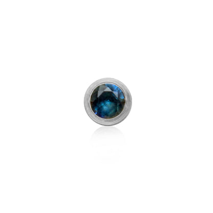 Double Initial Icon - Birthstone (Silver)
