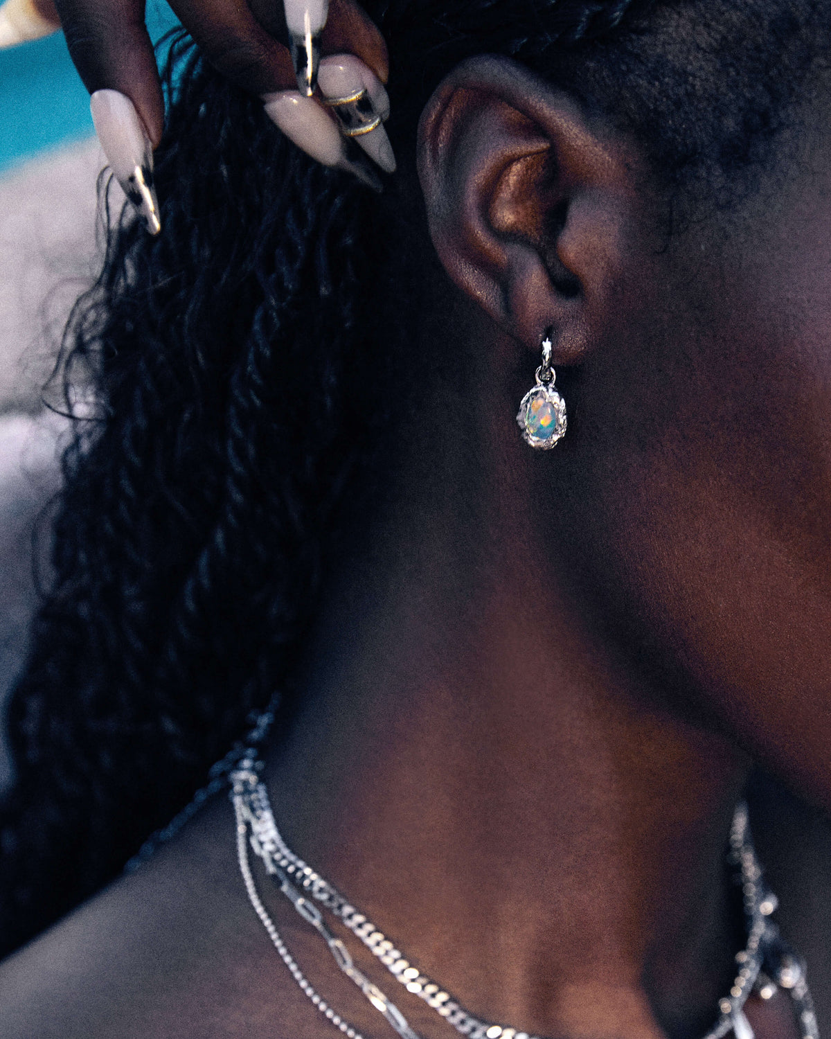 Birthstone Earrings in Silver