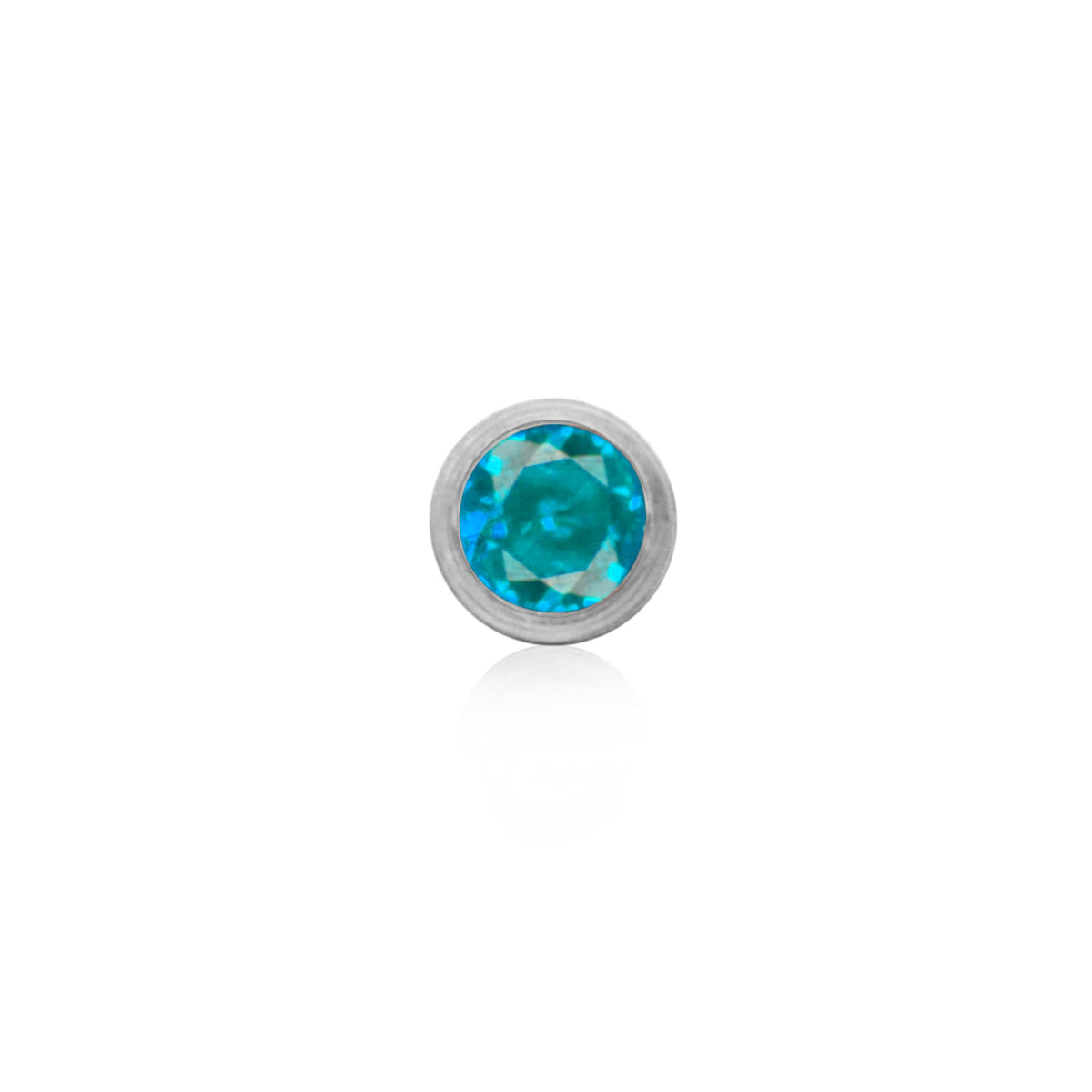 Double Initial Icon - Birthstone (Silver)