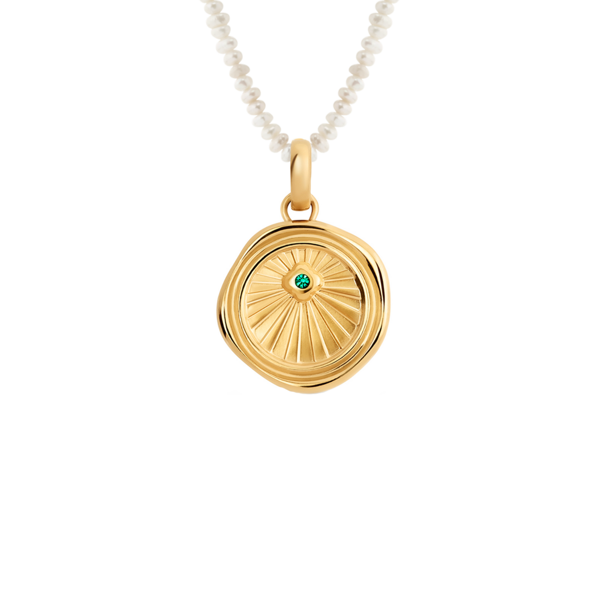 Layering Mini Pearl Beaded Chain Necklace (Gold)