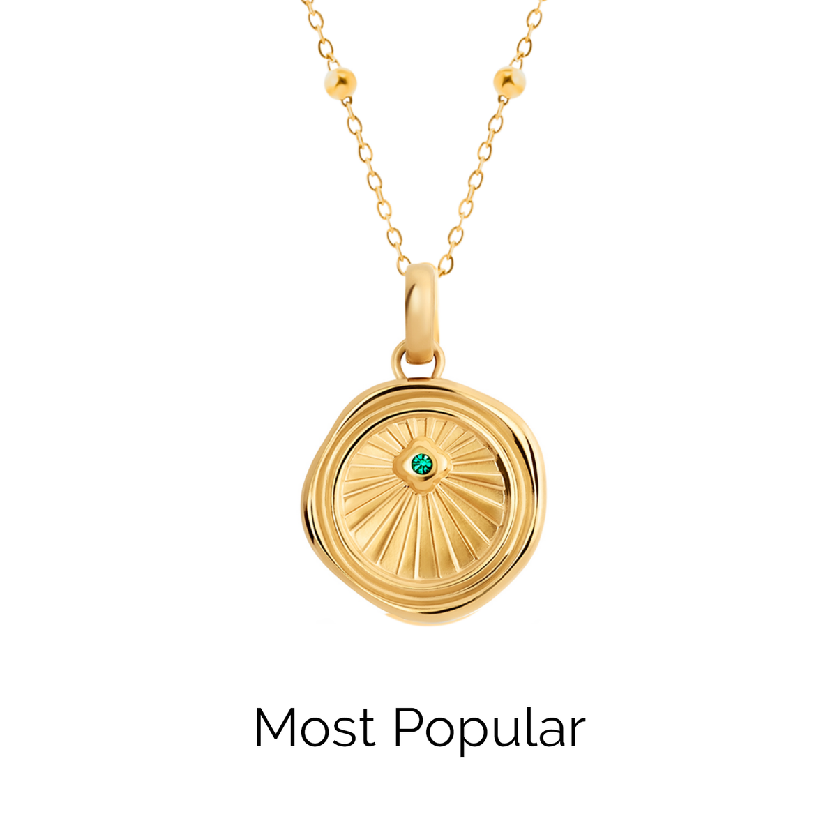 Layering Sphere Chain Necklace (Gold)