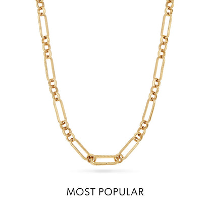 Figaro Chain Necklace (Gold)
