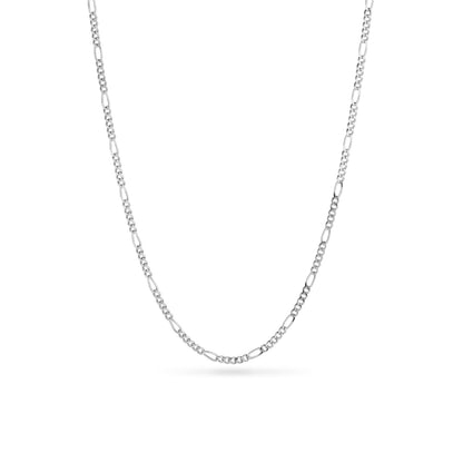 Layering Small Figaro Chain Necklace (Silver)