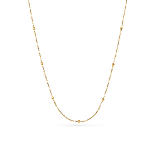 Sphere Chain Necklace 18-20in (Gold)