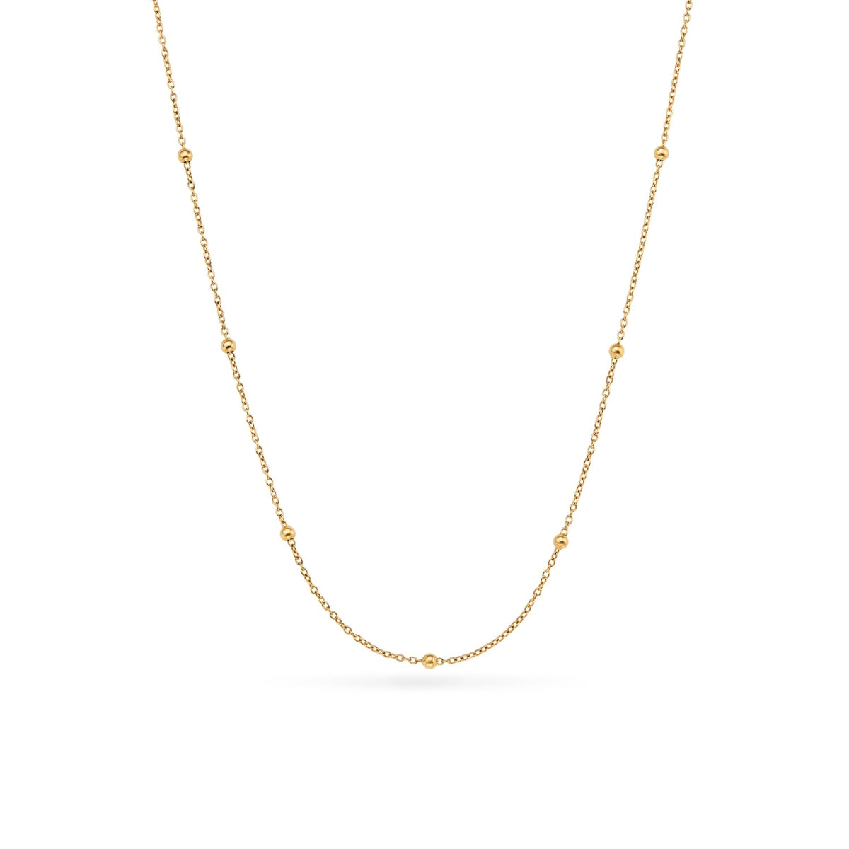 Light Blue Lace Agate Heart Necklace (Gold)