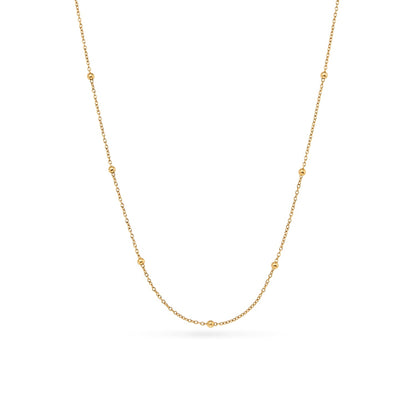 Chocolate Brown Heart Necklace (Gold)
