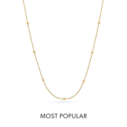 Personalised Initial & Birthstone Necklace - Gold