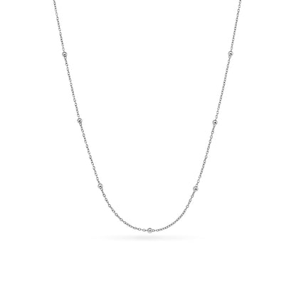 Layering Sphere Chain Necklace (Silver)