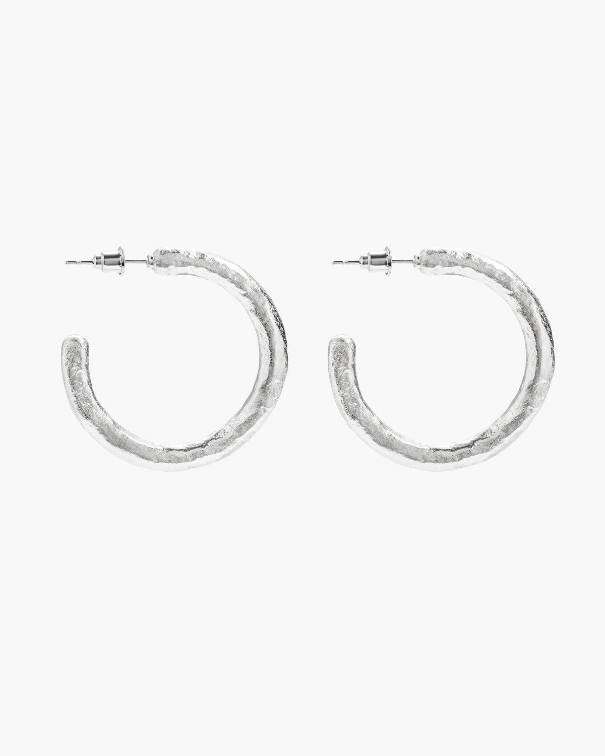 Jenny Large Hoop Earrings in Silver