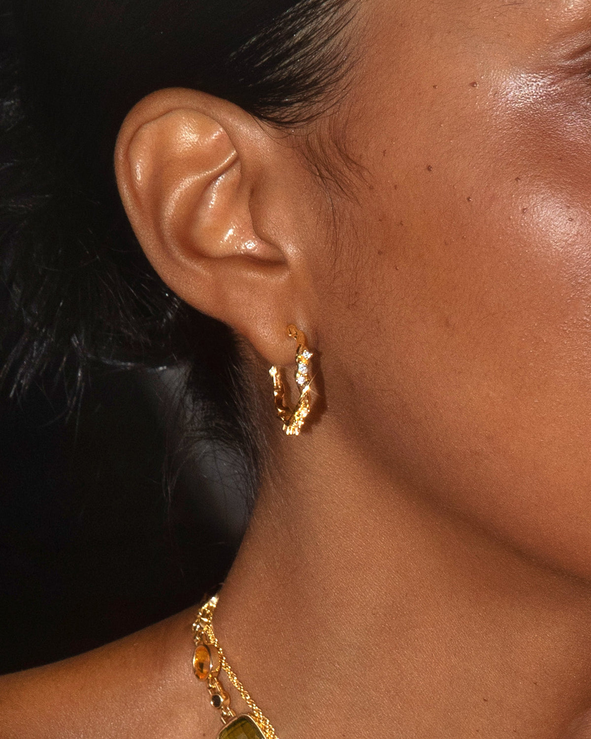 Moonlit Ivy Hoops Earrings