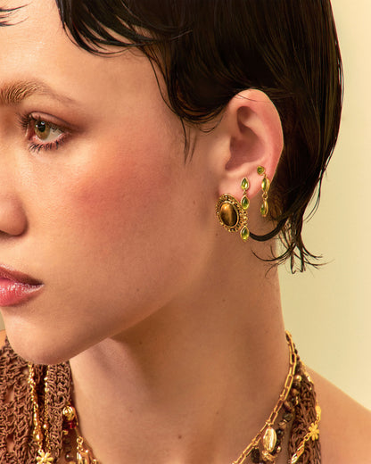 Tiger's Eye Savannah Studs Earrings