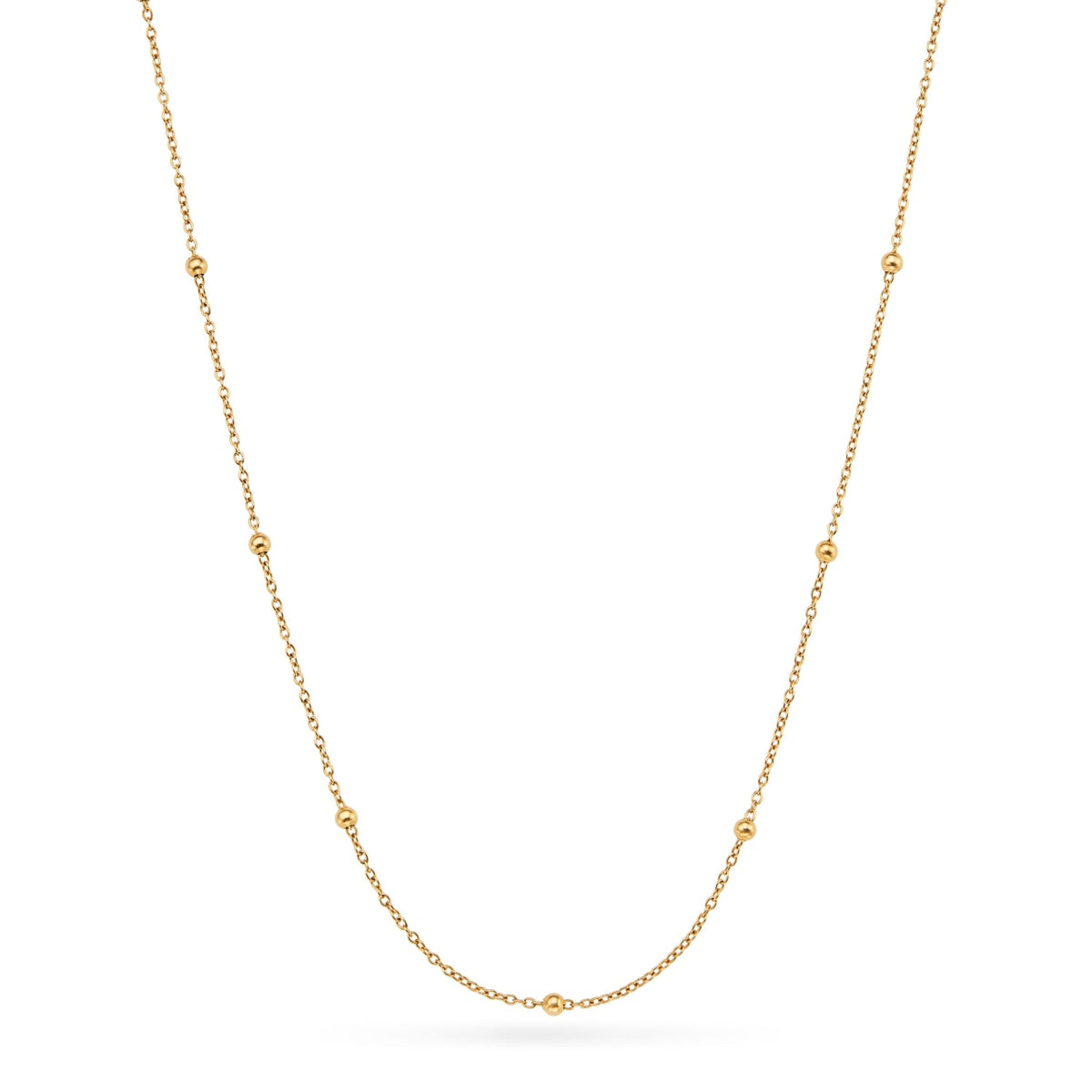 Light Blue Lace Agate Heart Necklace (Gold)