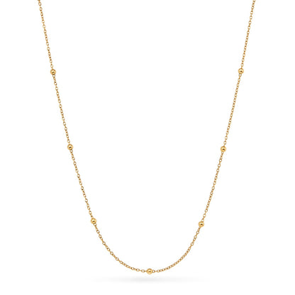 Light Blue Lace Agate Heart Necklace (Gold)