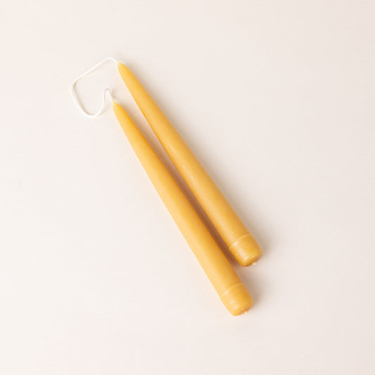 Beeswax Tapers, Pair