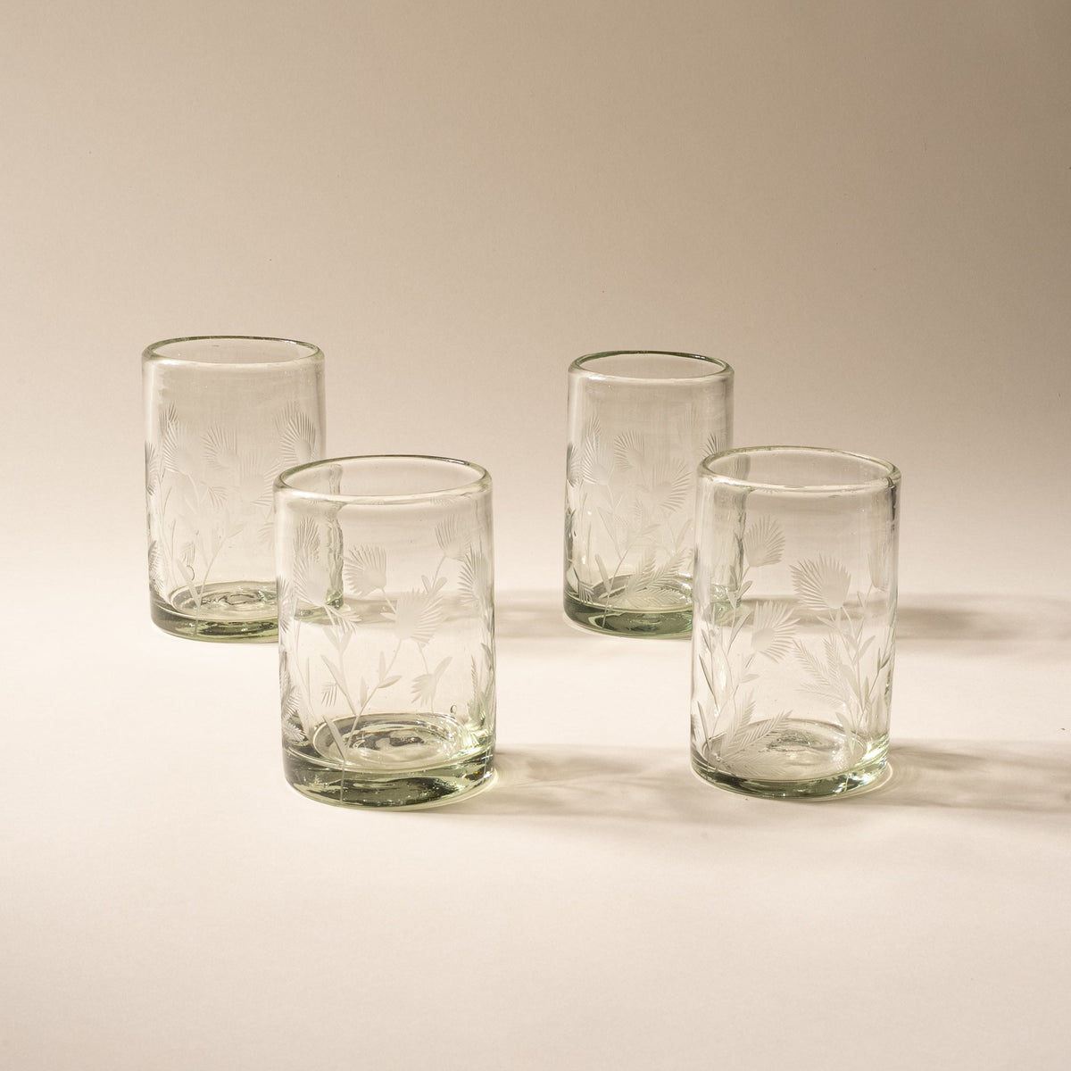 Etched Thistle Glassware