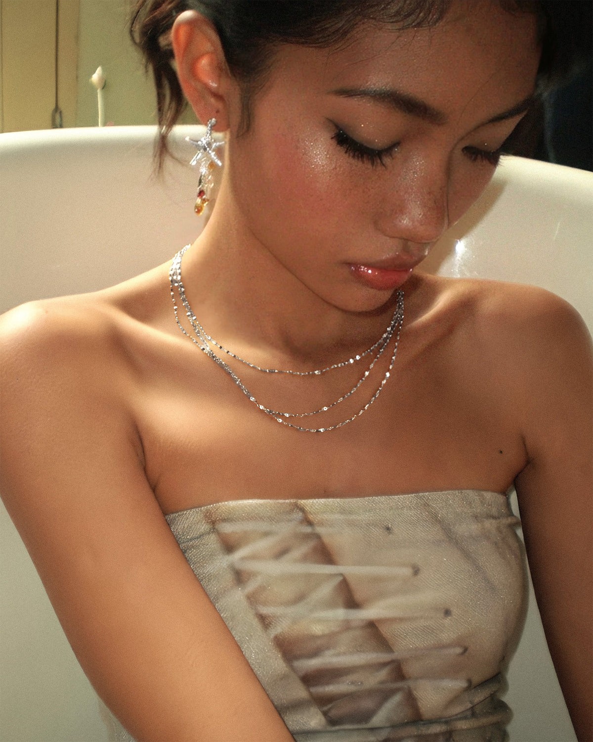 Cecilia Sparkle Chain in Silver