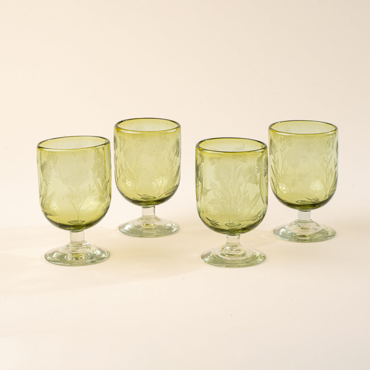 Etched Thistle Glassware