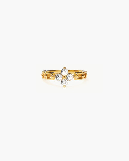 Lucky Clover Ring in Gold
