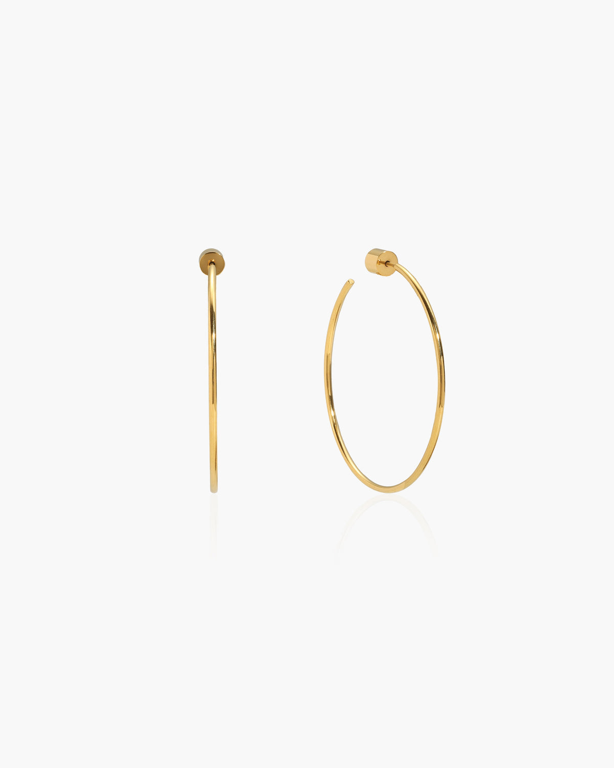 Gold Skinny Hoop Earrings