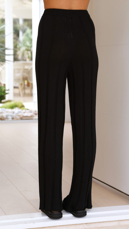 Bayu Knit Pants - Black