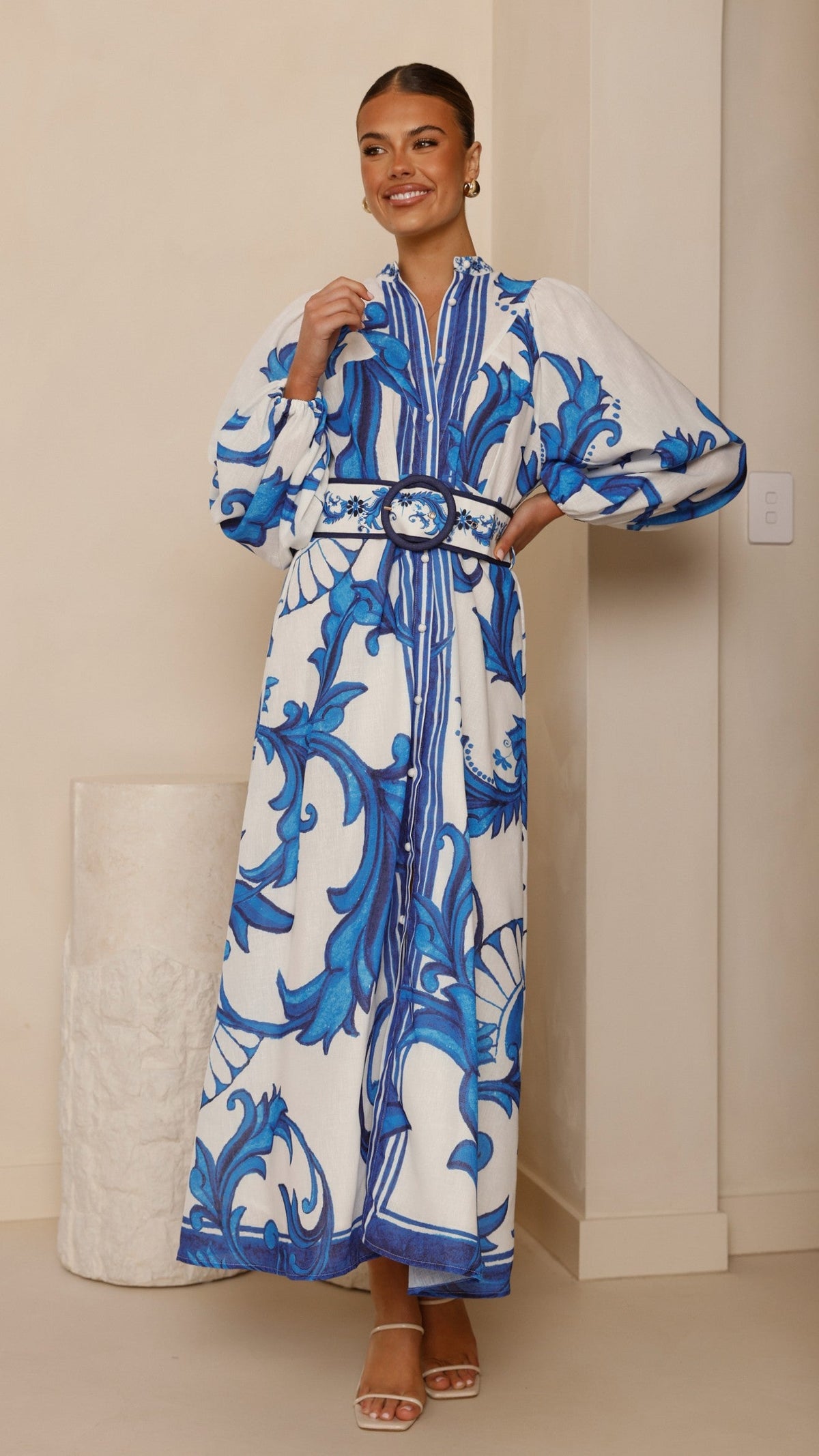 Carmal Long Sleeve Maxi Dress - Paradise
