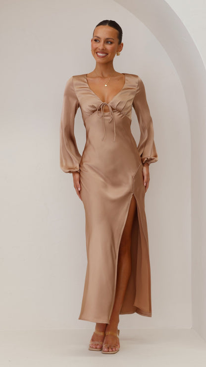 Brigitte Maxi Dress - Latte